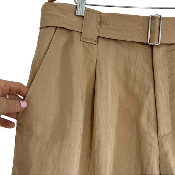A.L.C. Grayson Belted High Waisted Shorts In Tawny Size 14